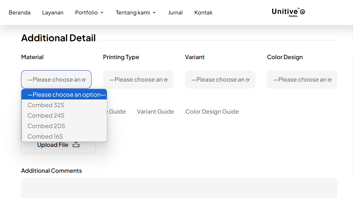 Additional Detail – Material